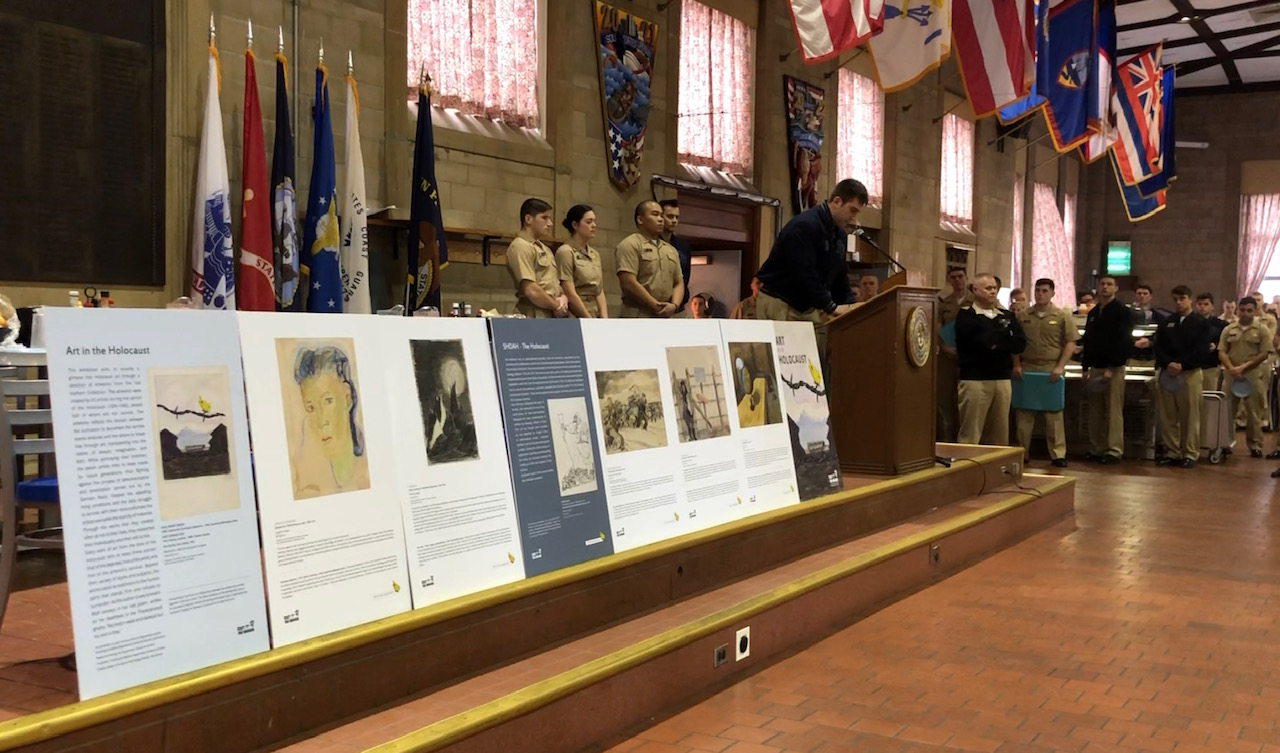 ready2print exhibition "Art in the Holocaust" displayed at the United States Merchant Marine Academy, Kings Point, USA