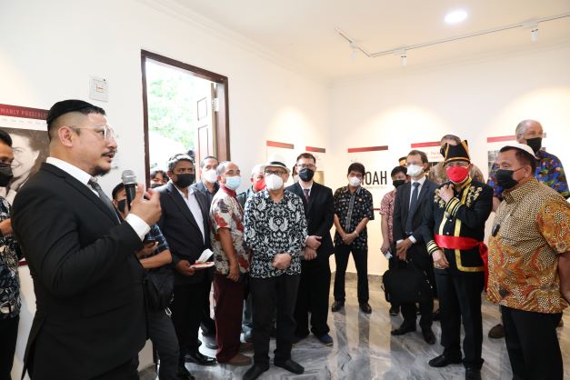 ready2print exhibition “SHOAH – How Was It Humanly Possible?&quot; displayed in the Shaar HaShamaim Synagogue, Minhasa, Indonesia