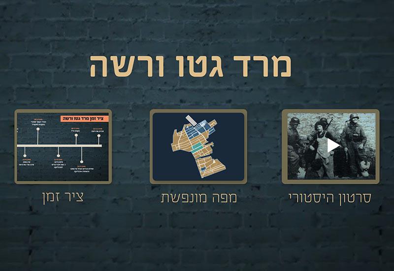 מרד גטו ורשה - סביבת למידה אינטראקטיבית